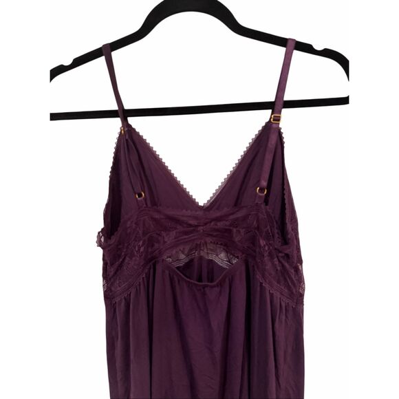 Soma purple cool nights lace night gown- size m - Picture 4 of 6